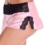 satin lace cami and French Knickers lt pink fv2