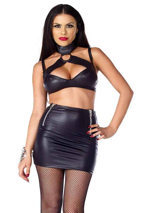 Forplay Faux Leather Pencil Skirt 665356 front