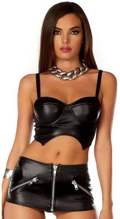 Forplay Faux leather ultra mini skirt 665348 front