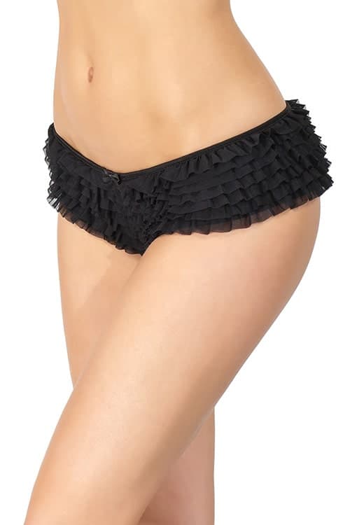 Coquette Crotchless Ruffle Panty front
