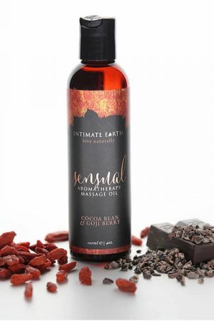 Intimate Earth Sensual Massage Oil - Cocoa Bean and Goji Berry