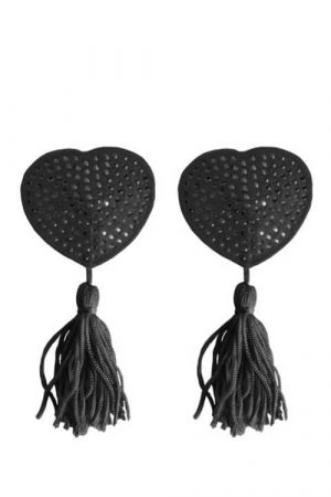 Ouch Heart Black Nipple Covers